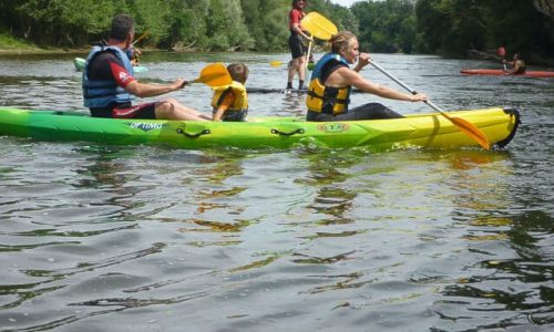 canaoe en famille sur l'ariège